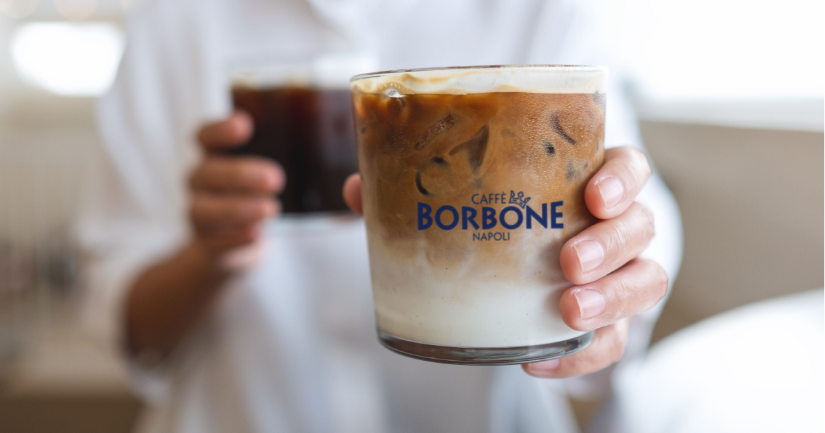 Pistachio latte recipe with cafe borbone coffee espresso