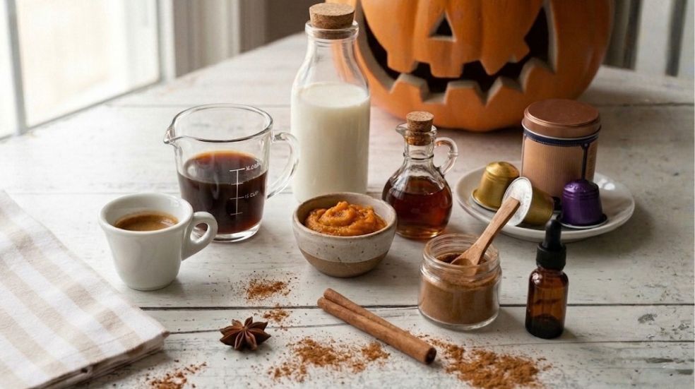 Ingredients for Recipe Pumpkin Spice Latte