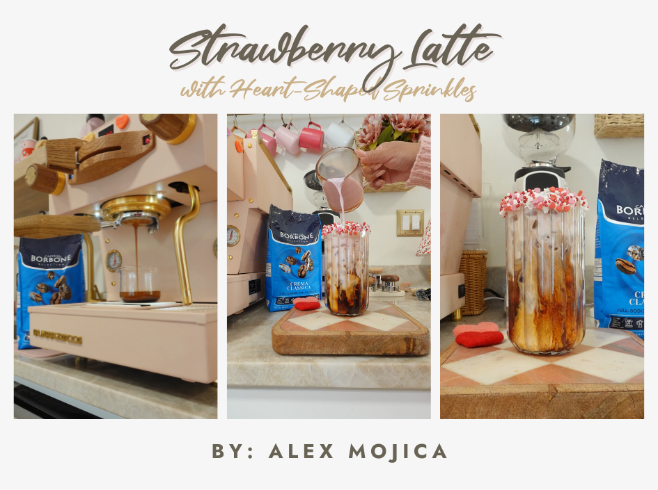 iced strawberry latte with sprinkles recipe